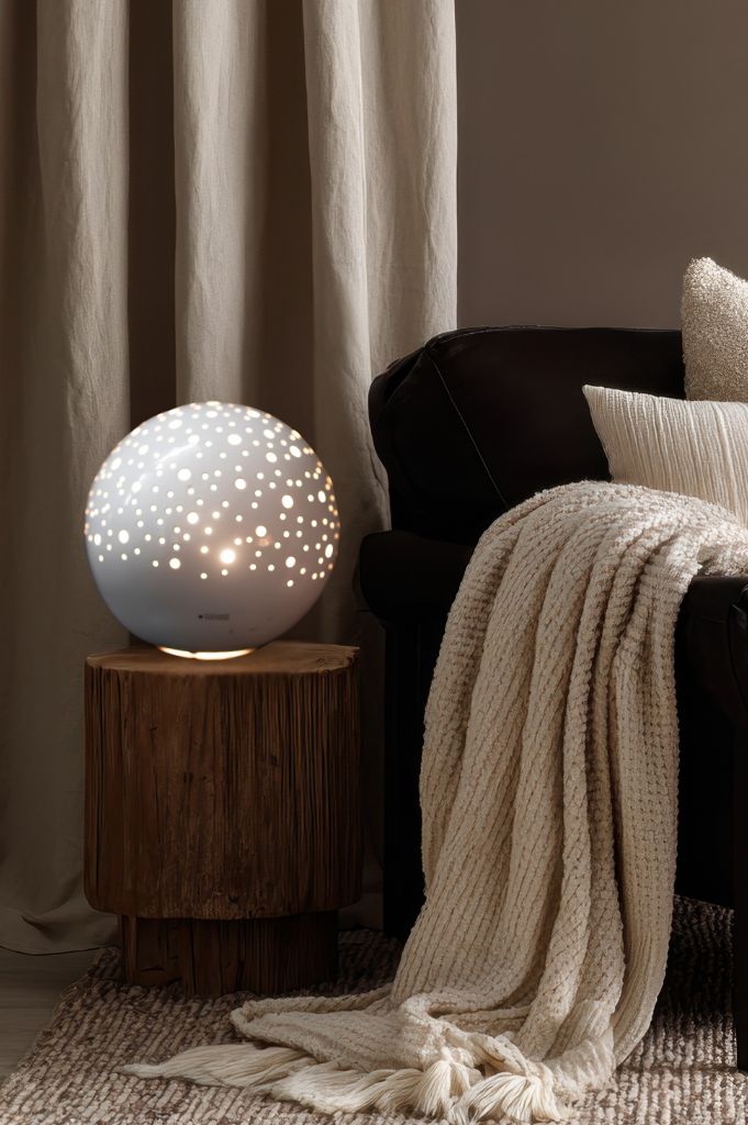 Lampe Padova Kugel weiß-creme