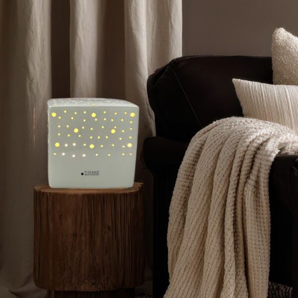 Lampe Padova eckig weiß-creme Neue Größen