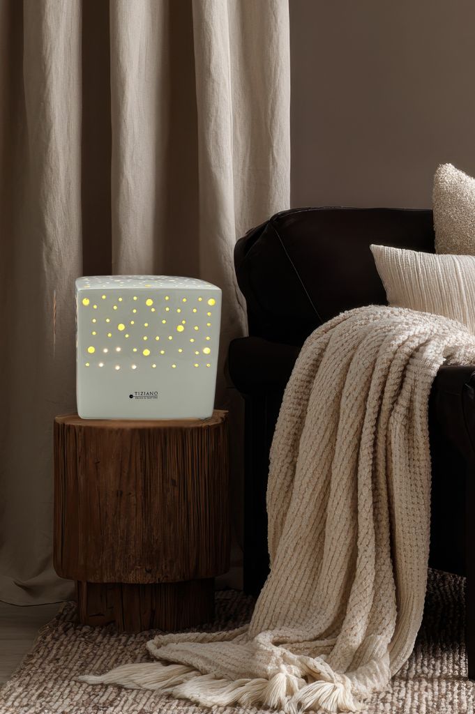 Lampe Padova eckig weiß-creme Neue Größen