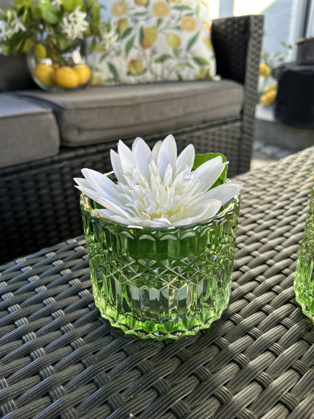 Glas Teelicht Grimsby grün – Bild 5