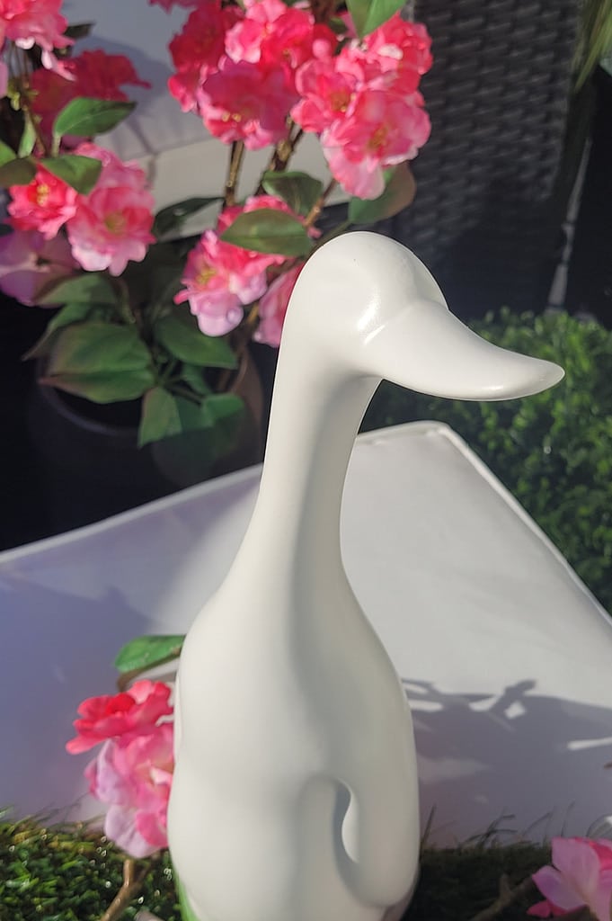 Ente mit LED Beleuchtung Garten Figur Dekoration outdoor