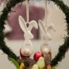 Hänger Hase Fabrio weiß-creme mit Puschel