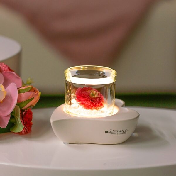 Windlicht Giore LED weiß-creme