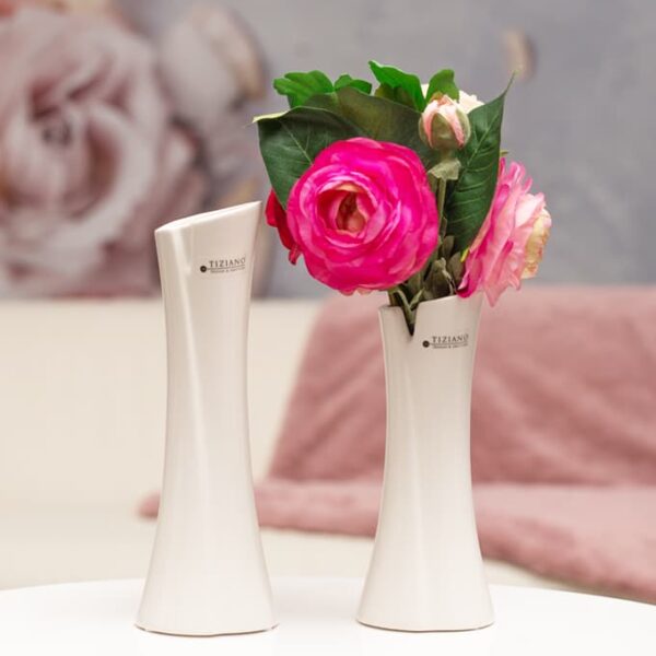 Solifleurvase Mondavio weiß-creme