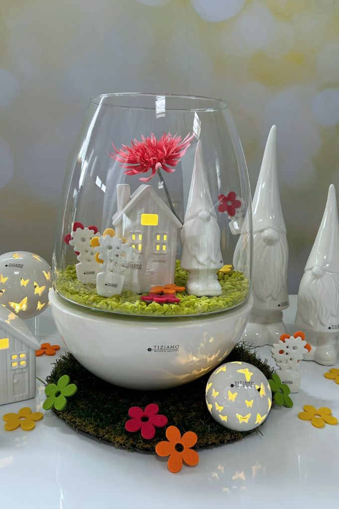 Windlicht Badia creme/klar