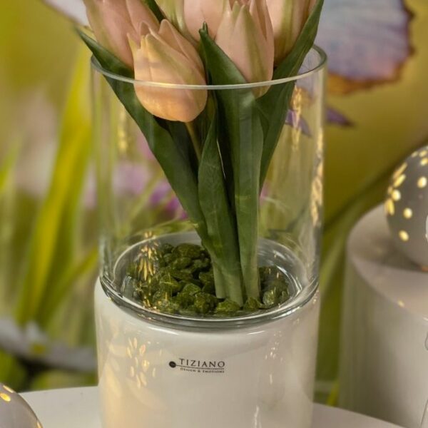Dekoset Bellagio mit Tulpen Rosa
