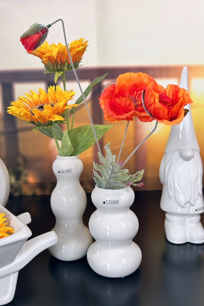 Vase Ronda creme-weiß