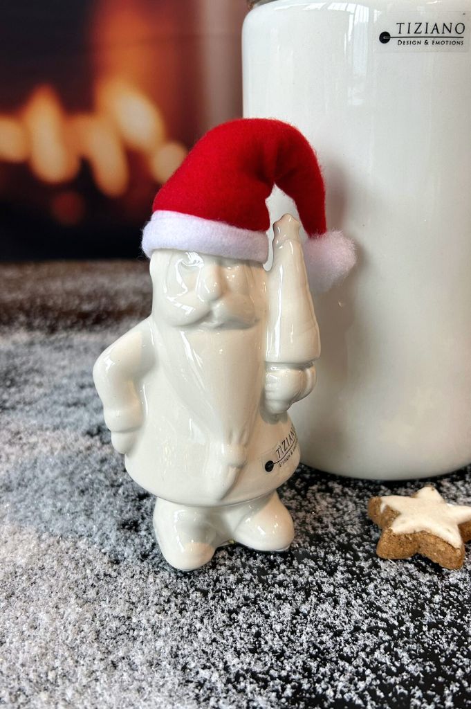 Dekoset Windlicht Bellagio mit Santa Sam und Mütze – Bild 3