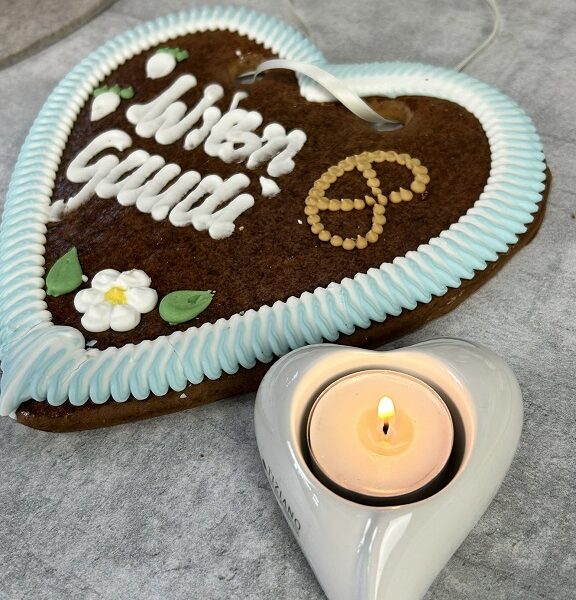 Teelicht Herz Belvina 9,5cm creme-weiß