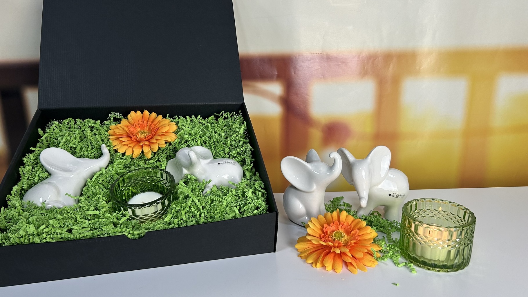 Geschenkbox Leon mit Teelicht