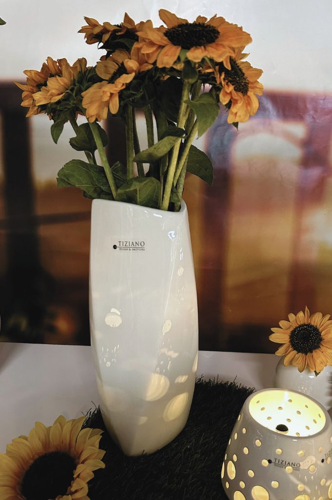 Vase Tabiano creme-weiß