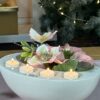 Adventsschale Raveo für Teelicht creme - weiß – Bild 5