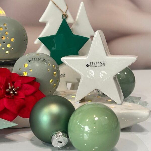 Deko Stern Cometa creme-weiß