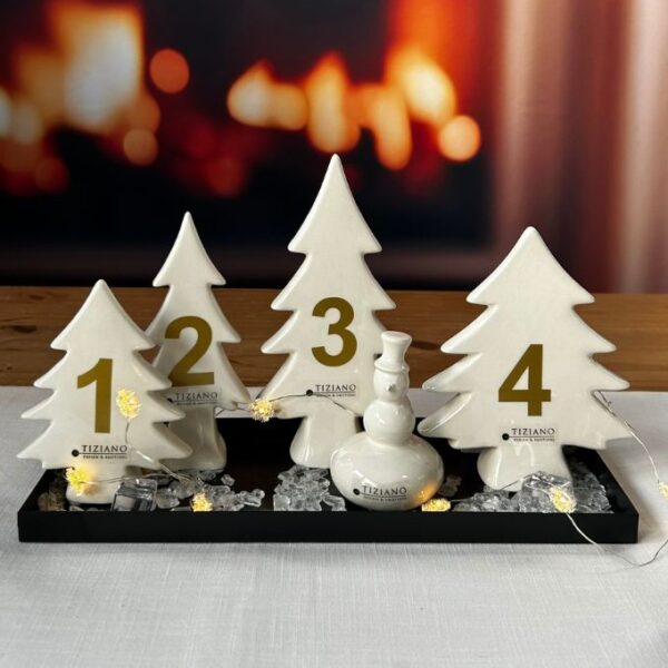 Dekoset Tablett Legri mit Adelmo Advent gold