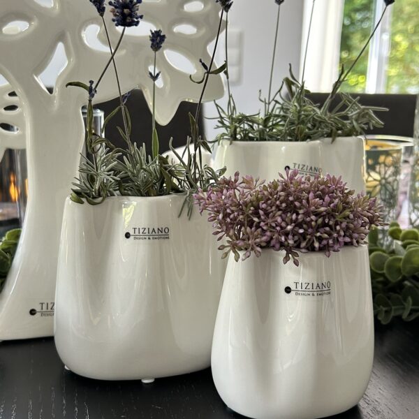 Vase Tosca creme-weiß