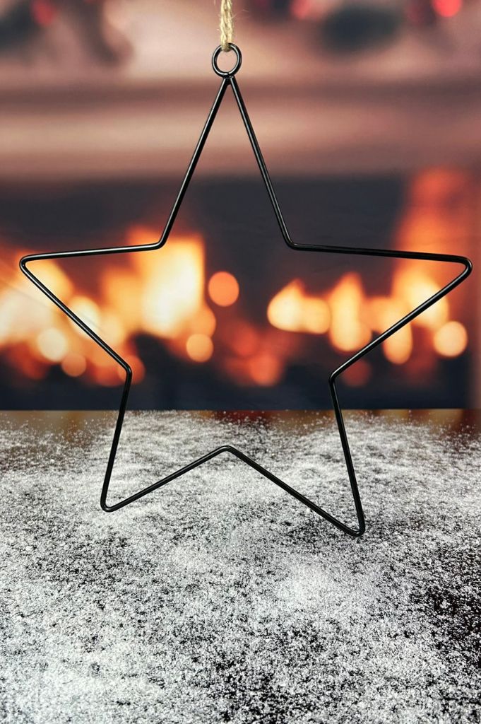 Hänger "Stern" Metall schwarz
