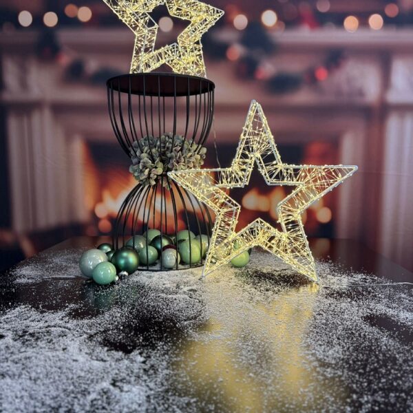 LED Stern mit Kordel weiß