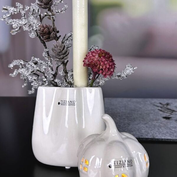 Vase Tosca creme-weiß