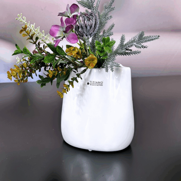 Vase Tosca creme-weiß