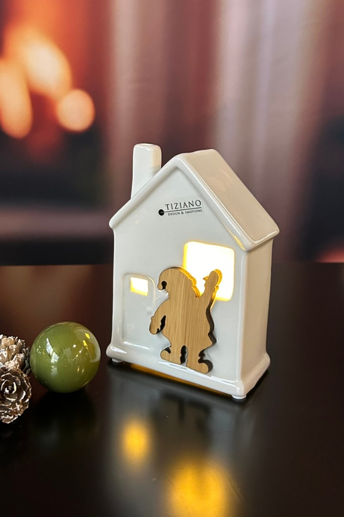 LED Haus Citemo 13,5cm creme-weiß