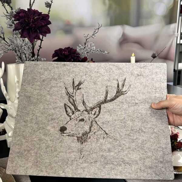 Filzset Hirsch creme_beige