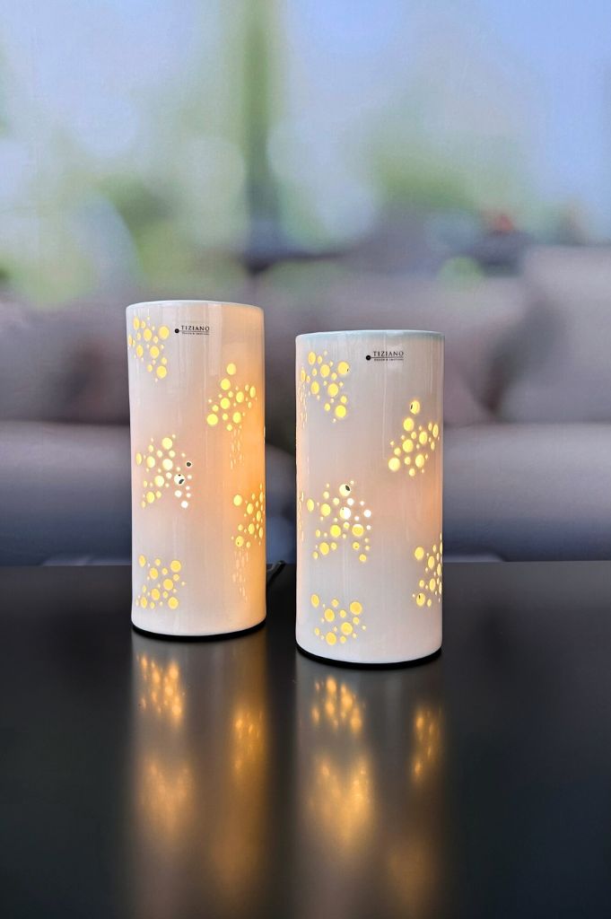 Lampe Verona creme-weiß