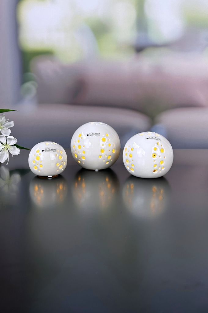 Lichtkugel Verona LED creme-weiß