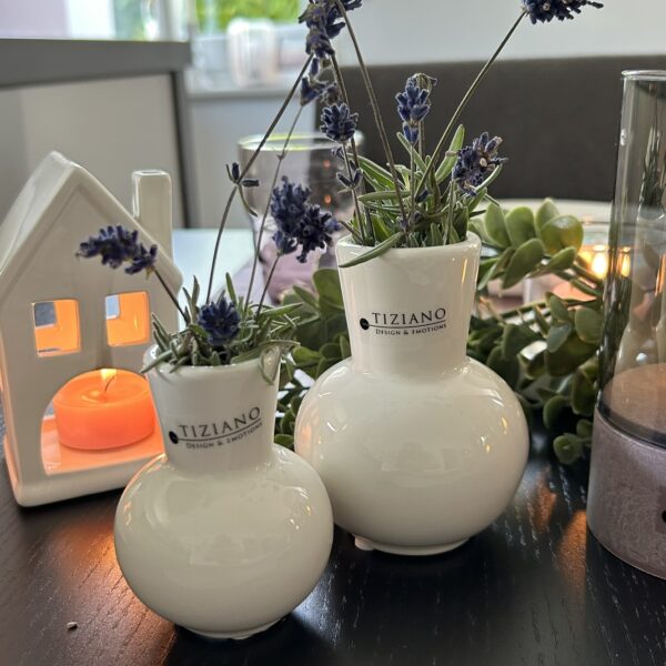 Vase Emporo groß creme-weiß