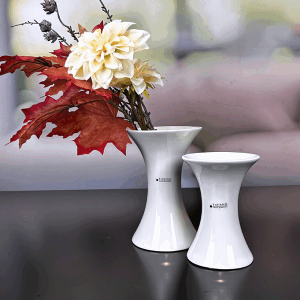 Vase Perdosa creme-weiß