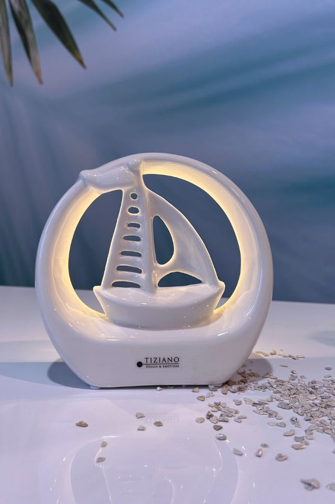 Dekoboot Casali im Ring LED creme-weiß – Bild 2