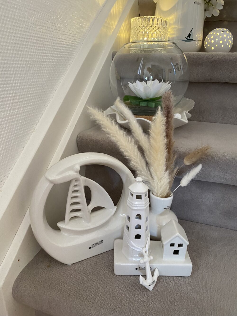 Dekoboot Casali im Ring LED creme-weiß – Bild 3