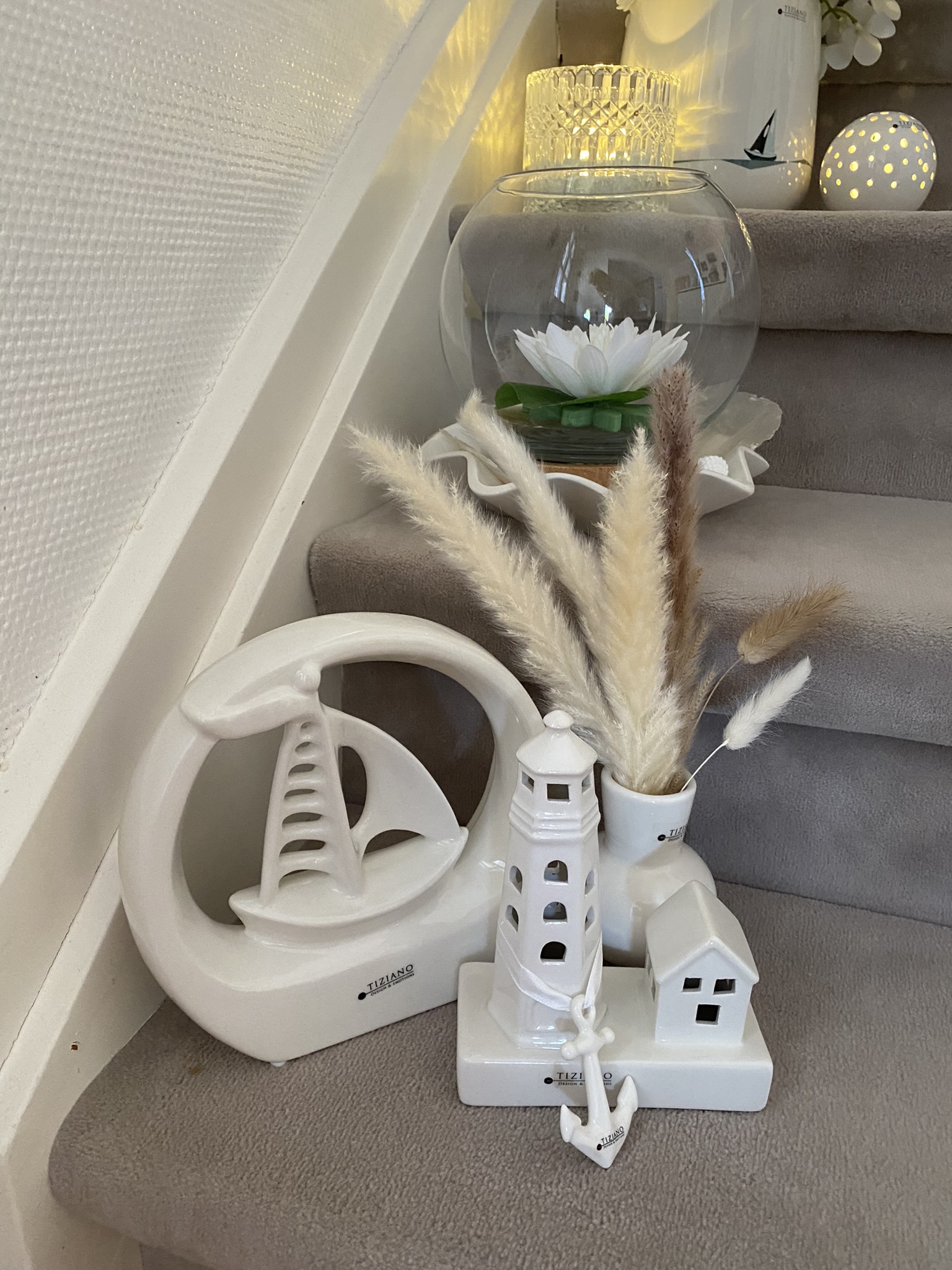 Dekoboot Casali im Ring LED creme-weiß – Bild 3