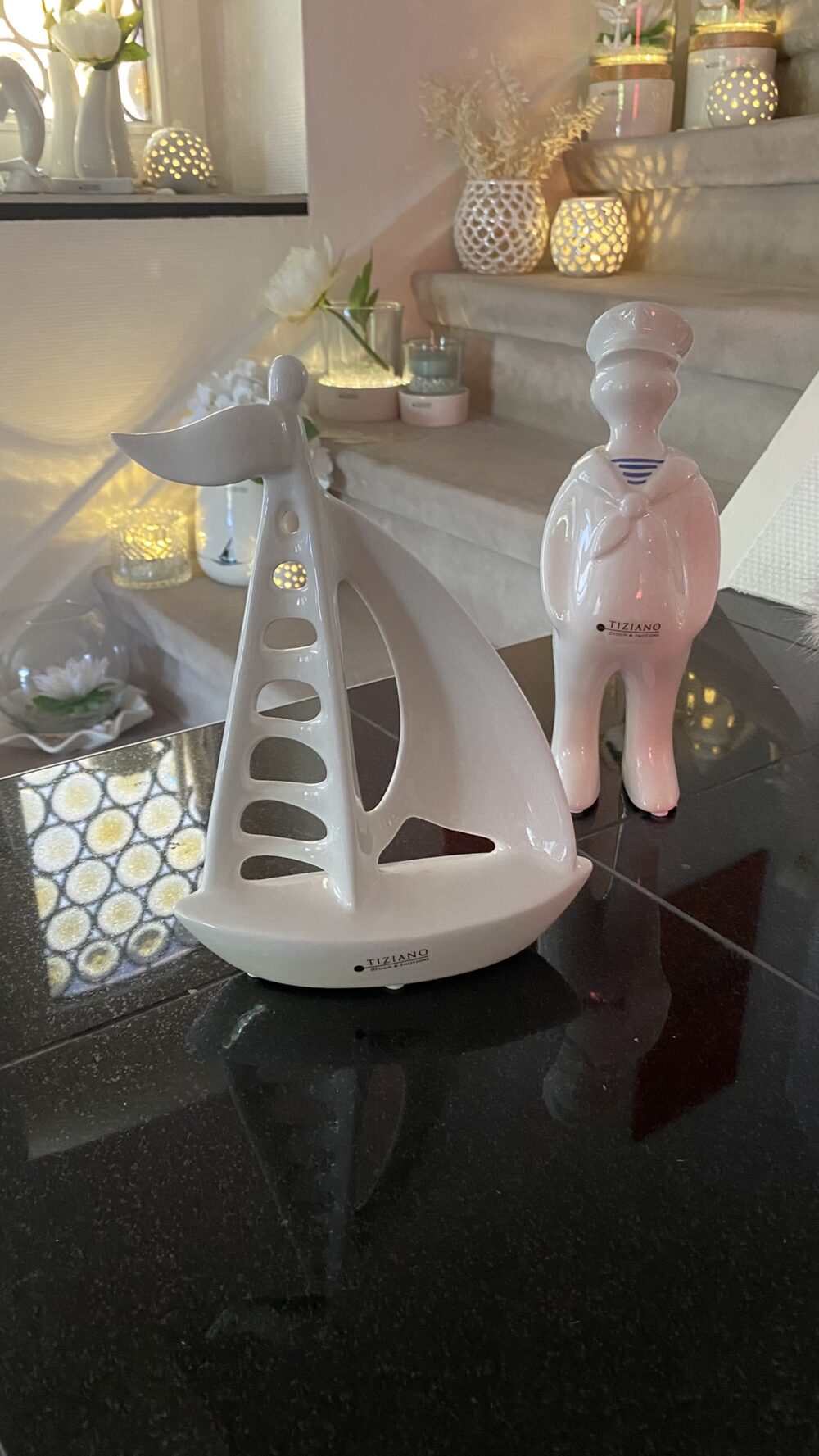 Deko Boot Casali creme-weiß – Bild 2