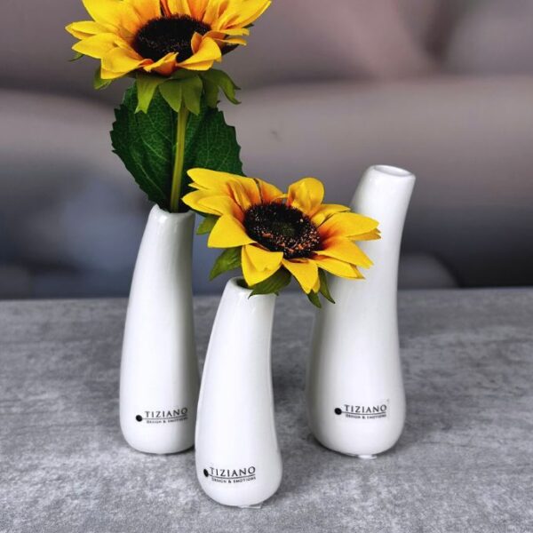 Singelvase Torano creme-weiß