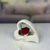 Dekoset Herzschale Avellino 18+Infinity Rose rot