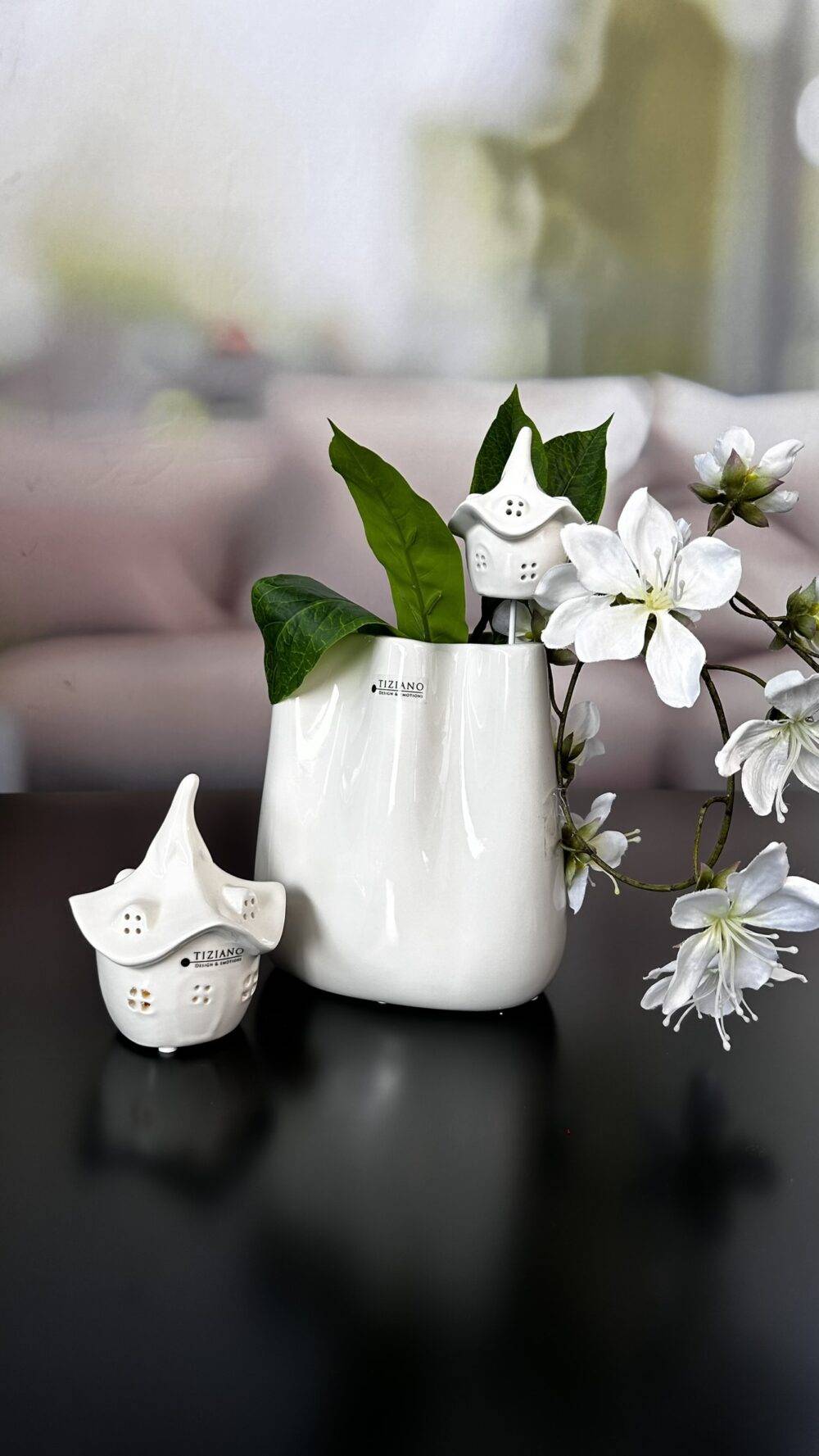 Dekoset Vase Tosca mit Jasmin+Haus Bobelli – Bild 3