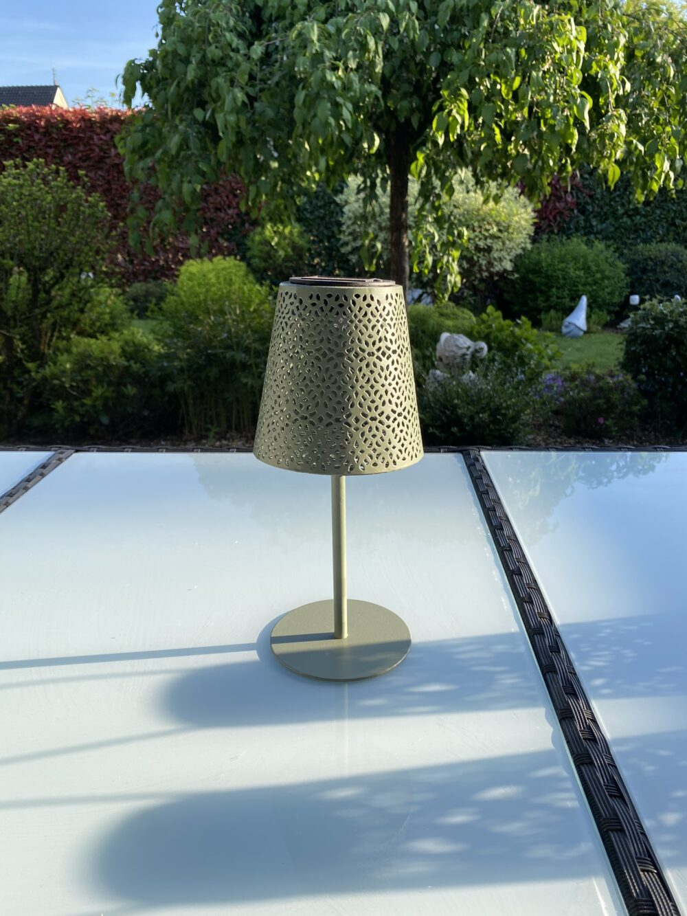 Solarlampe grün 27cm mit Touchfunktion – Bild 2