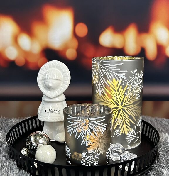 Metallschale Canneto rund schwarz