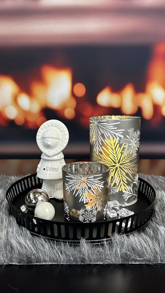 Metallschale Canneto rund schwarz