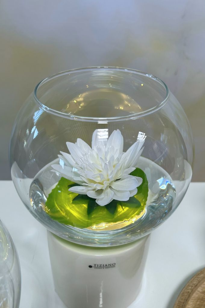 Dekoset Windlicht Castello LED mit Seerose und Shiva – Bild 5