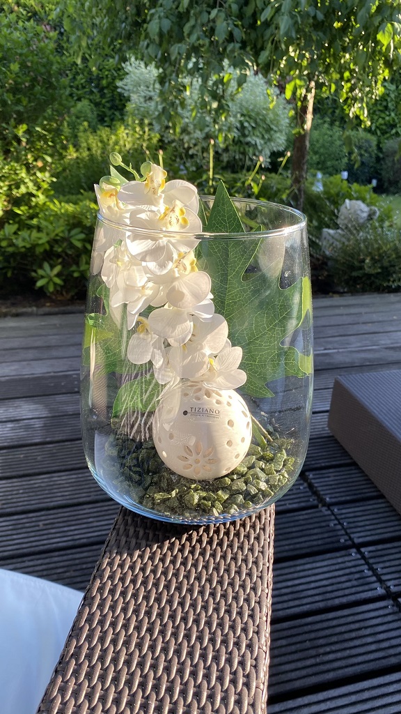 Dekoset Vase Collina mit Padova Tadino und Orchidee