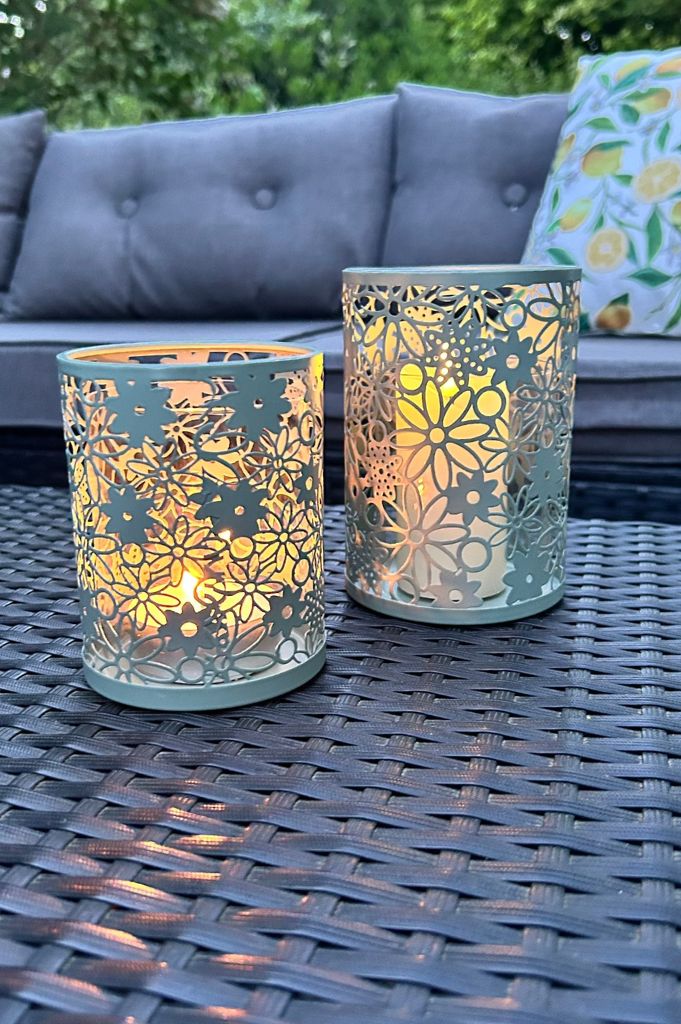 Metalllicht Fiori grün