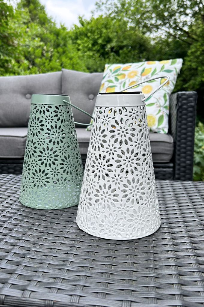 Solar Metallicht Fiori grün oder creme-weiß