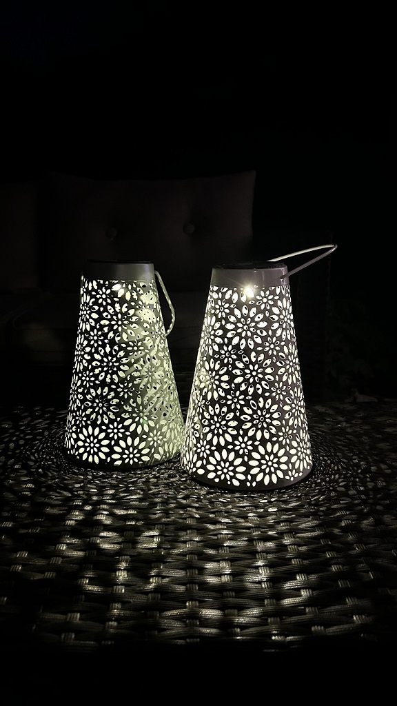 Solar Metallicht Fiori grün oder creme-weiß – Bild 3