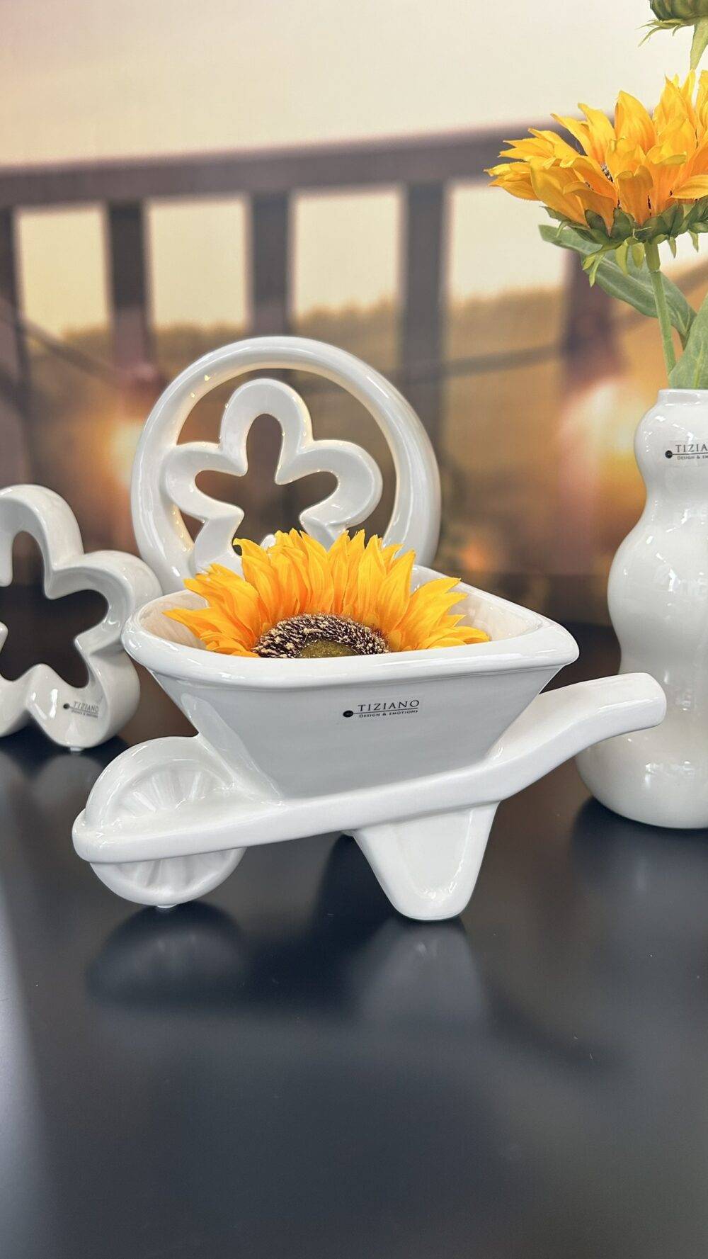 Schubkarre Deruta creme-weiß – Bild 2