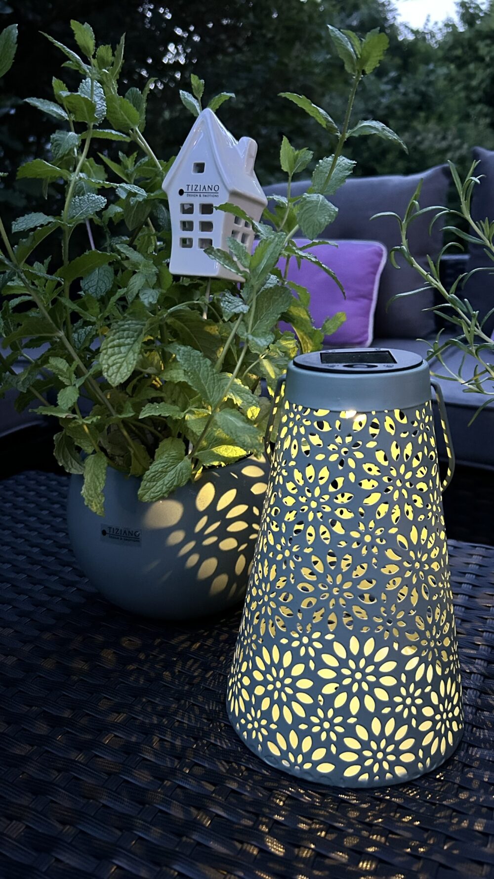 Solar Metallicht Fiori grün oder creme-weiß – Bild 7