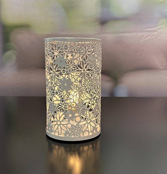 Tischlicht Metall Fiori LED creme oder grün