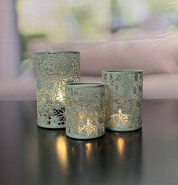 Metalllicht Fiori grün