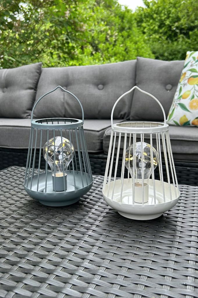 Metall-Licht Porte LED 15,5 cm creme-weiß – Bild 3