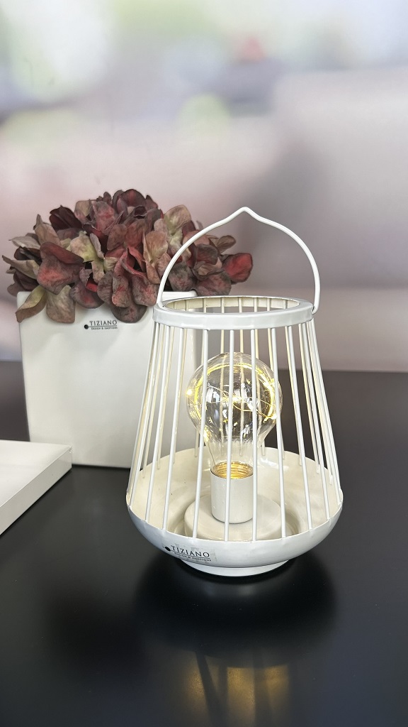 Metall-Licht Porte LED 15,5 cm creme-weiß – Bild 5